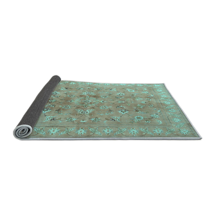 Sideview of Persian Light Blue Traditional Rug, tr2057lblu