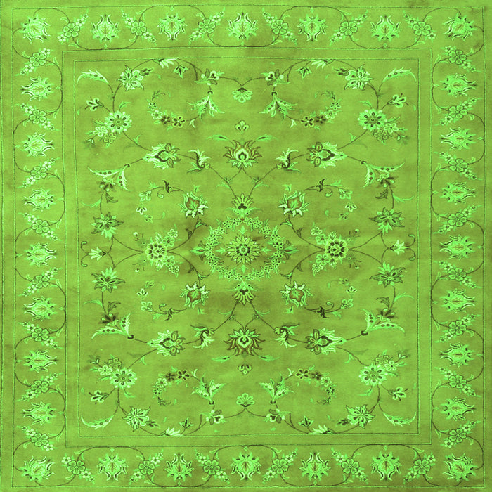 Serging Thickness of Persian Green Traditional Rug, tr2057grn