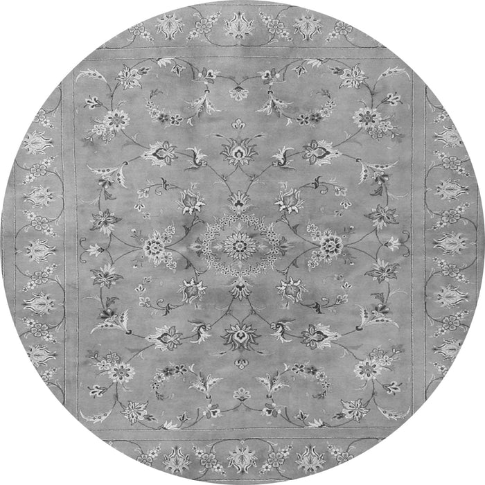 Machine Washable Persian Gray Traditional Rug, wshtr2057gry