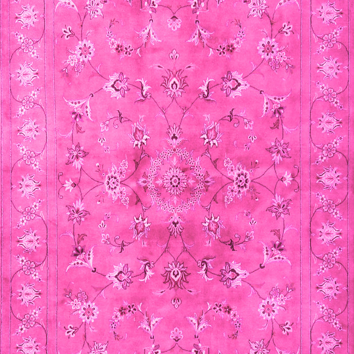 Machine Washable Persian Pink Traditional Rug, wshtr2057pnk
