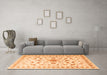 Machine Washable Persian Orange Traditional Area Rugs in a Living Room, wshtr2058org