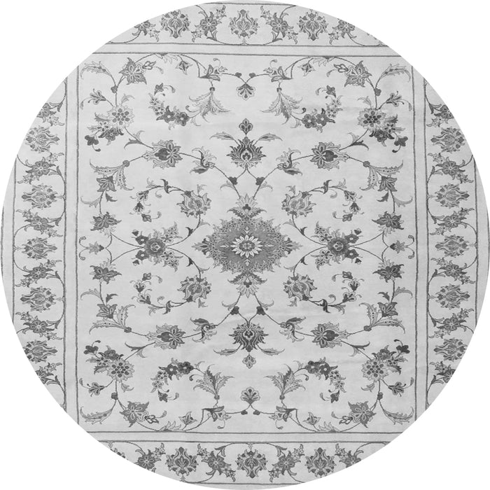 Machine Washable Persian Gray Traditional Rug, wshtr2058gry