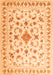 Serging Thickness of Machine Washable Persian Orange Traditional Area Rugs, wshtr2058org