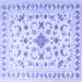 Square Persian Blue Traditional Rug, tr2058blu