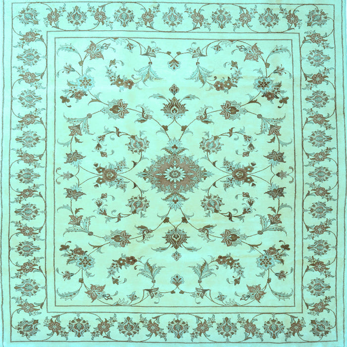 Square Persian Light Blue Traditional Rug, tr2058lblu