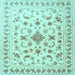 Square Persian Light Blue Traditional Rug, tr2058lblu