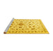 Sideview of Machine Washable Persian Yellow Traditional Rug, wshtr2058yw