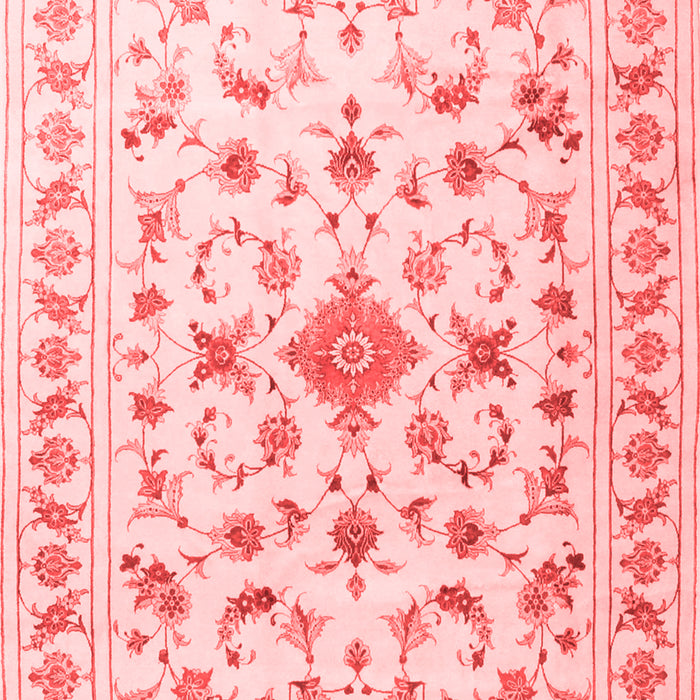 Machine Washable Persian Red Traditional Rug, wshtr2058red