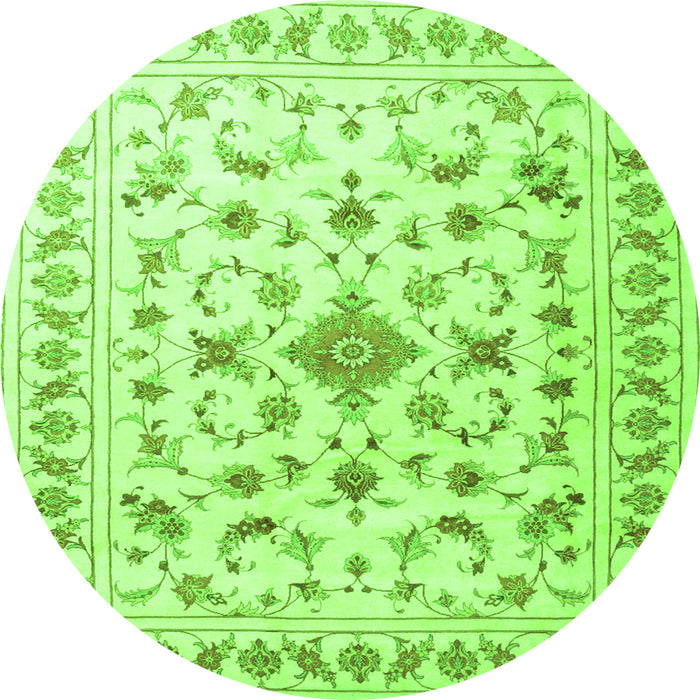 Machine Washable Persian Green Traditional Area Rugs, wshtr2058grn