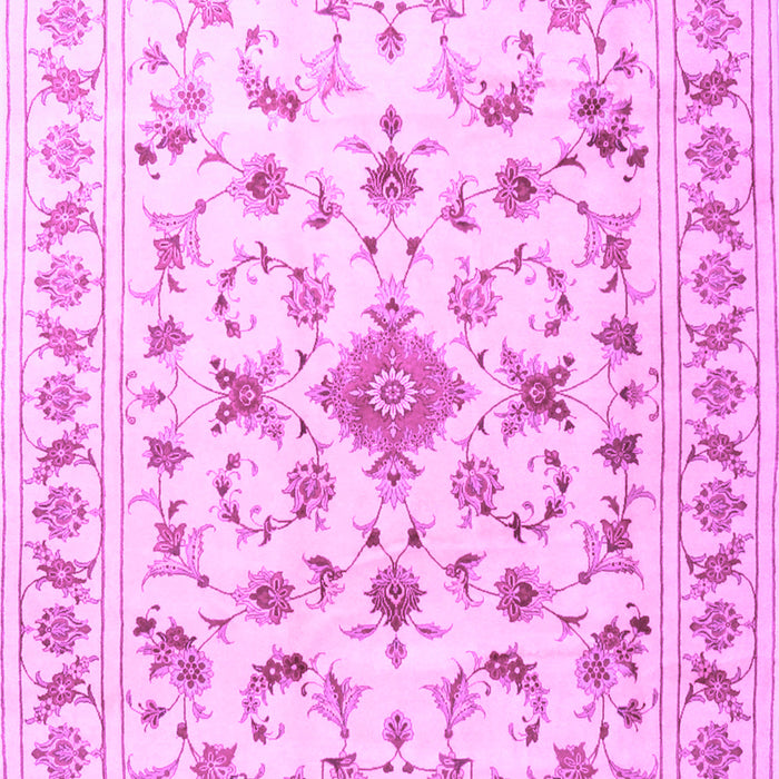 Machine Washable Persian Purple Traditional Area Rugs, wshtr2058pur