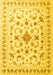 Machine Washable Persian Yellow Traditional Rug, wshtr2058yw