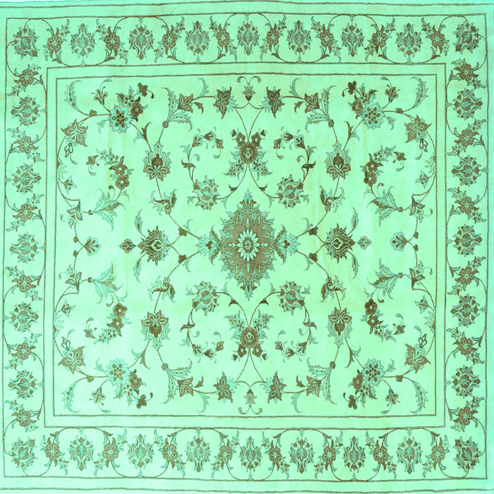 Square Persian Turquoise Traditional Rug, tr2058turq