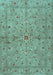 Machine Washable Persian Light Blue Traditional Rug, wshtr2059lblu