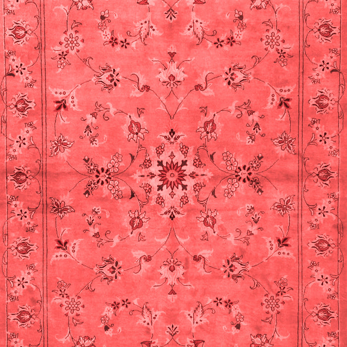 Machine Washable Persian Red Traditional Rug, wshtr2059red