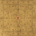 Square Persian Brown Traditional Rug, tr2059brn