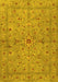 Machine Washable Persian Yellow Traditional Rug, wshtr2059yw