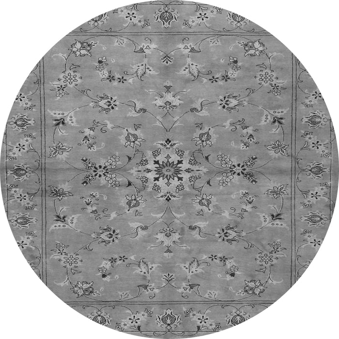 Machine Washable Persian Gray Traditional Rug, wshtr2059gry