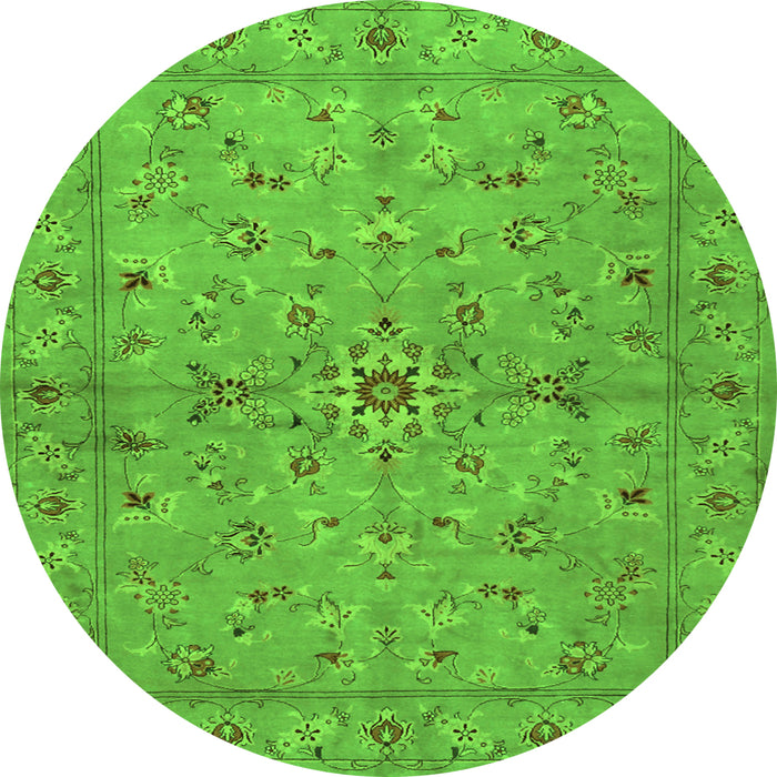 Machine Washable Persian Green Traditional Area Rugs, wshtr2059grn