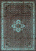 Machine Washable Persian Light Blue Traditional Rug, wshtr205lblu