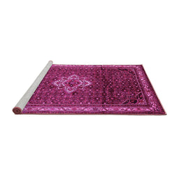Sideview of Machine Washable Persian Pink Traditional Rug, wshtr205pnk