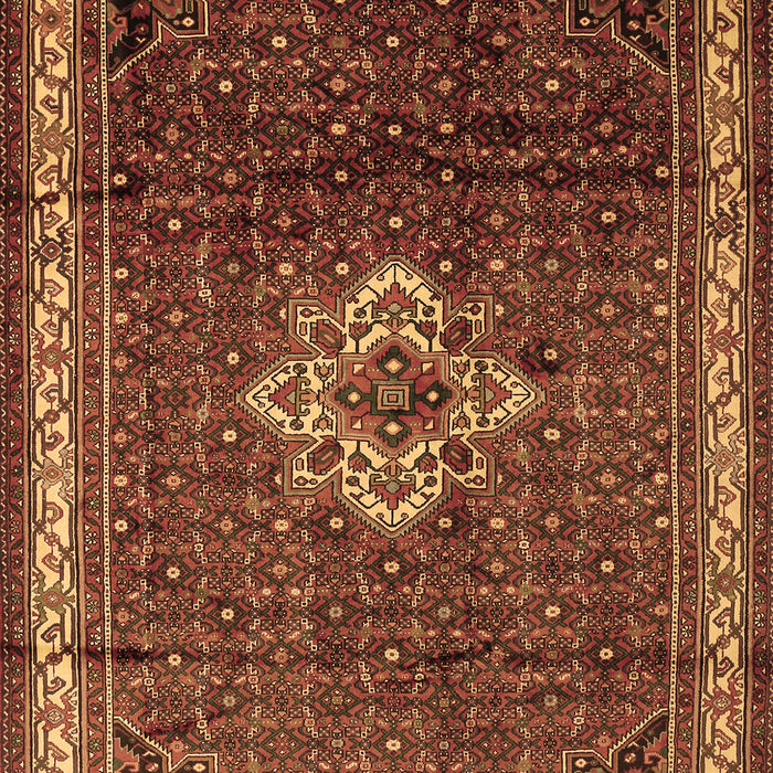 Machine Washable Persian Brown Traditional Rug, wshtr205brn