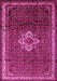 Machine Washable Persian Pink Traditional Rug, wshtr205pnk