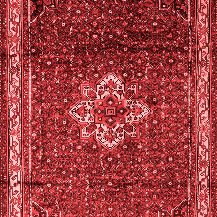 Machine Washable Persian Red Traditional Rug, wshtr205red
