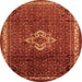 Machine Washable Persian Orange Traditional Area Rugs, wshtr205org