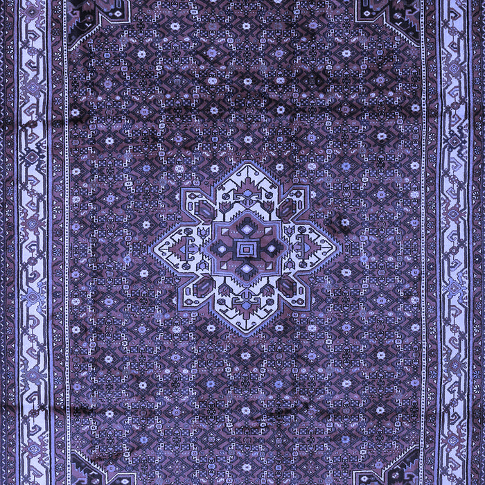 Machine Washable Persian Blue Traditional Rug, wshtr205blu