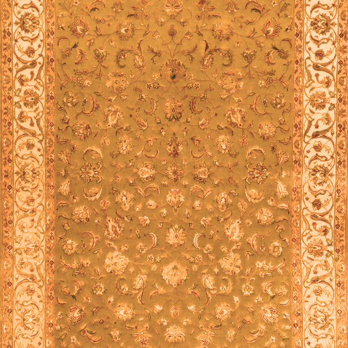 Serging Thickness of Machine Washable Persian Orange Traditional Area Rugs, wshtr2060org