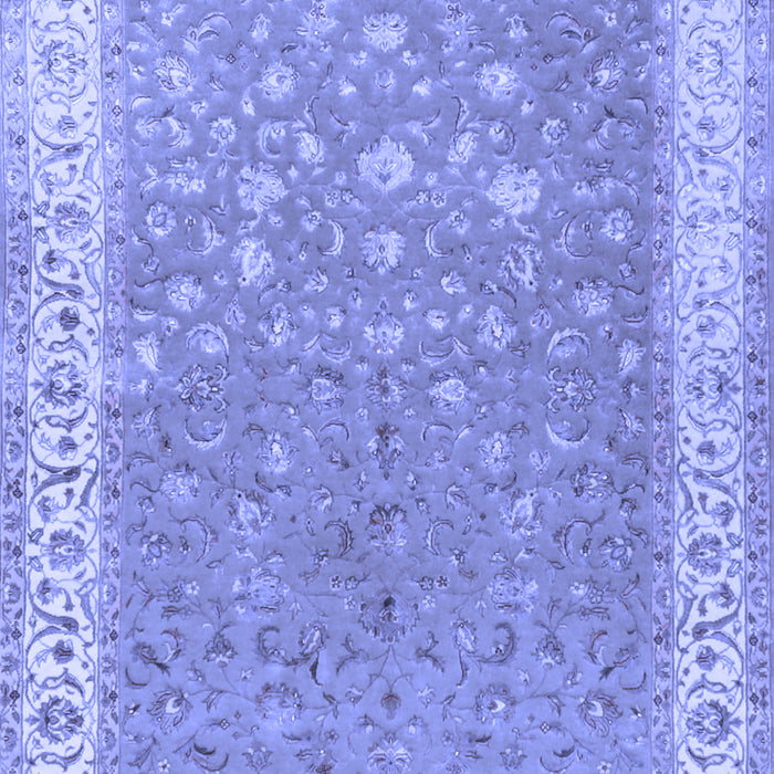 Machine Washable Persian Blue Traditional Rug, wshtr2060blu