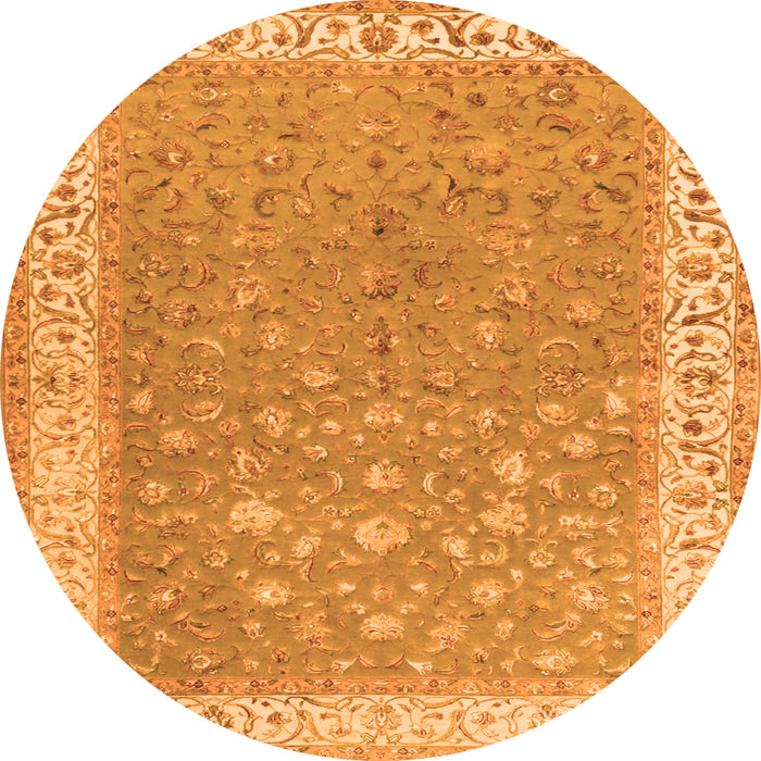Machine Washable Persian Orange Traditional Area Rugs, wshtr2060org