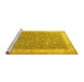 Sideview of Machine Washable Persian Yellow Traditional Rug, wshtr2060yw