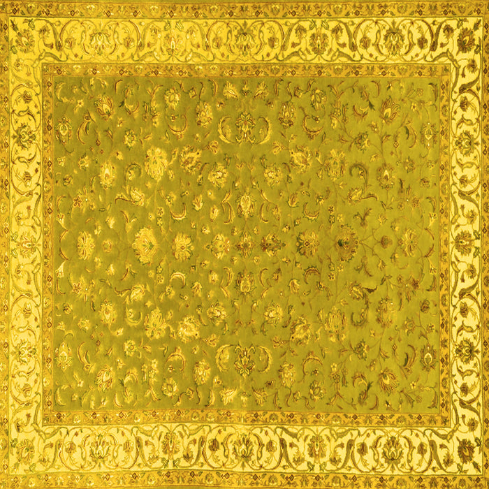 Square Persian Yellow Traditional Rug, tr2060yw