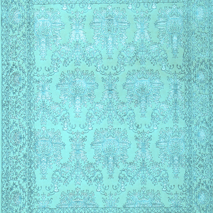 Machine Washable Persian Light Blue Traditional Rug, wshtr2061lblu