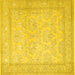 Square Persian Yellow Traditional Rug, tr2061yw