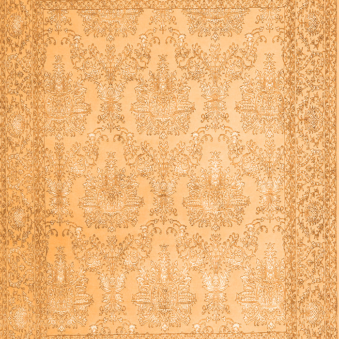 Serging Thickness of Machine Washable Persian Orange Traditional Area Rugs, wshtr2061org