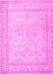 Machine Washable Persian Pink Traditional Rug, wshtr2061pnk