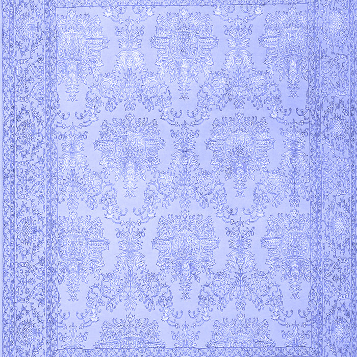 Machine Washable Persian Blue Traditional Rug, wshtr2061blu