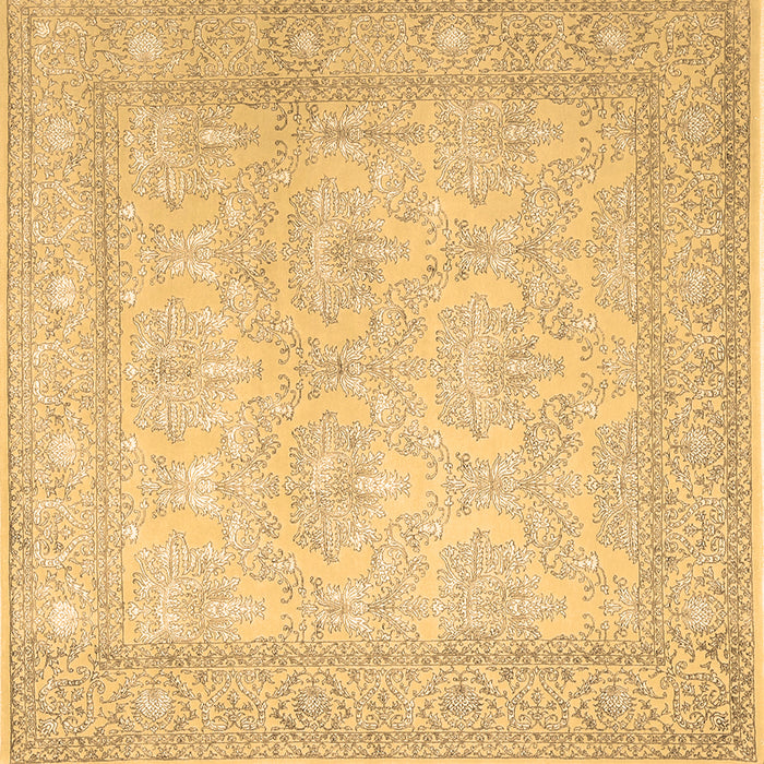 Square Machine Washable Persian Brown Traditional Rug, wshtr2061brn