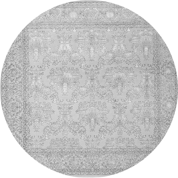 Machine Washable Persian Gray Traditional Rug, wshtr2061gry