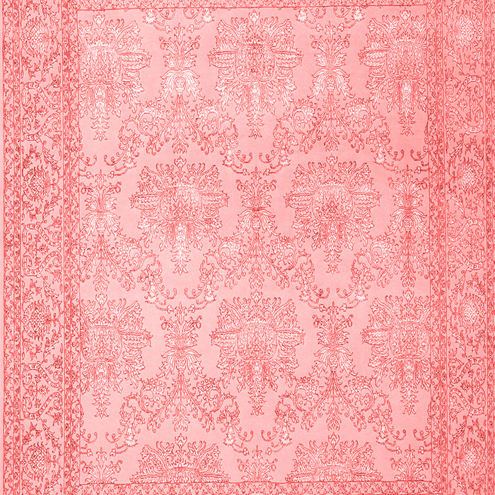 Machine Washable Persian Red Traditional Rug, wshtr2061red