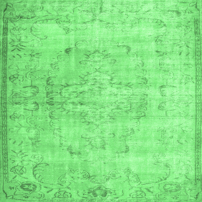 Square Persian Emerald Green Traditional Rug, tr2062emgrn
