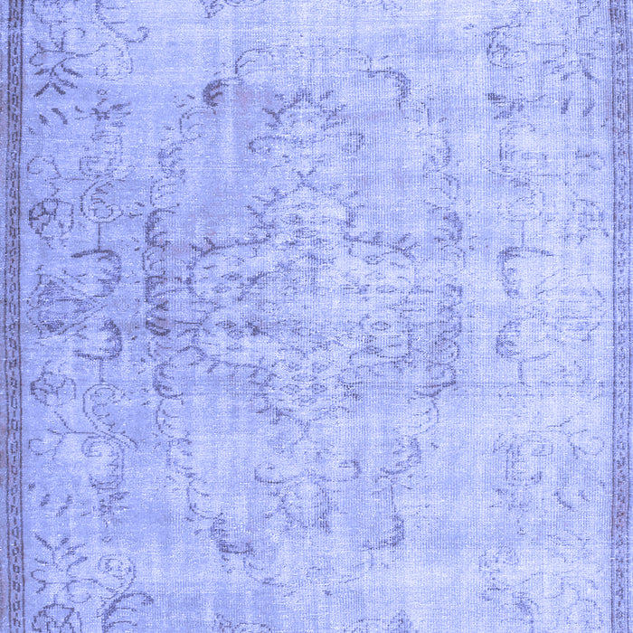 Machine Washable Persian Blue Traditional Rug, wshtr2062blu