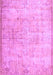 Machine Washable Persian Purple Traditional Area Rugs, wshtr2062pur