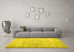 Machine Washable Persian Yellow Traditional Rug in a Living Room, wshtr2062yw