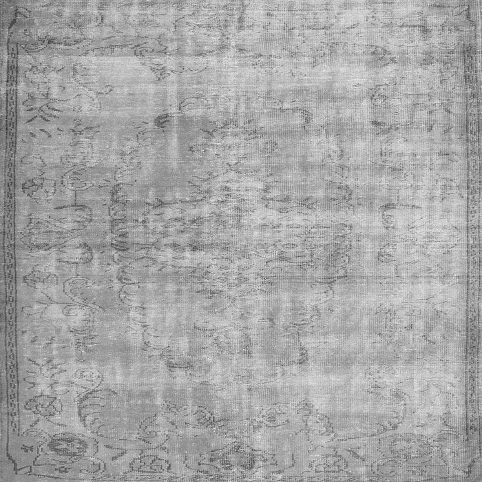 Round Machine Washable Persian Gray Traditional Rug, wshtr2062gry