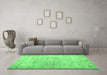 Machine Washable Persian Emerald Green Traditional Area Rugs in a Living Room,, wshtr2062emgrn