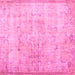 Square Persian Pink Traditional Rug, tr2062pnk