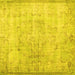 Square Persian Yellow Traditional Rug, tr2062yw